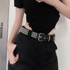 2026 Punk Square Rivet Belt Metal Pyramid Studded Belt for Men Women Rock Style Jeans Waistband Designer Belts