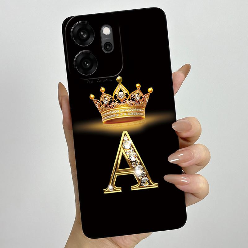 Чехол для Oppo Reno 14 FS Reno14 F S 14F 14FS 5G Чехол для телефона Королевские Буквы Ударопрочный Мягкий ТПУ Чехол Reno14FS Reno14F Чехол Capa