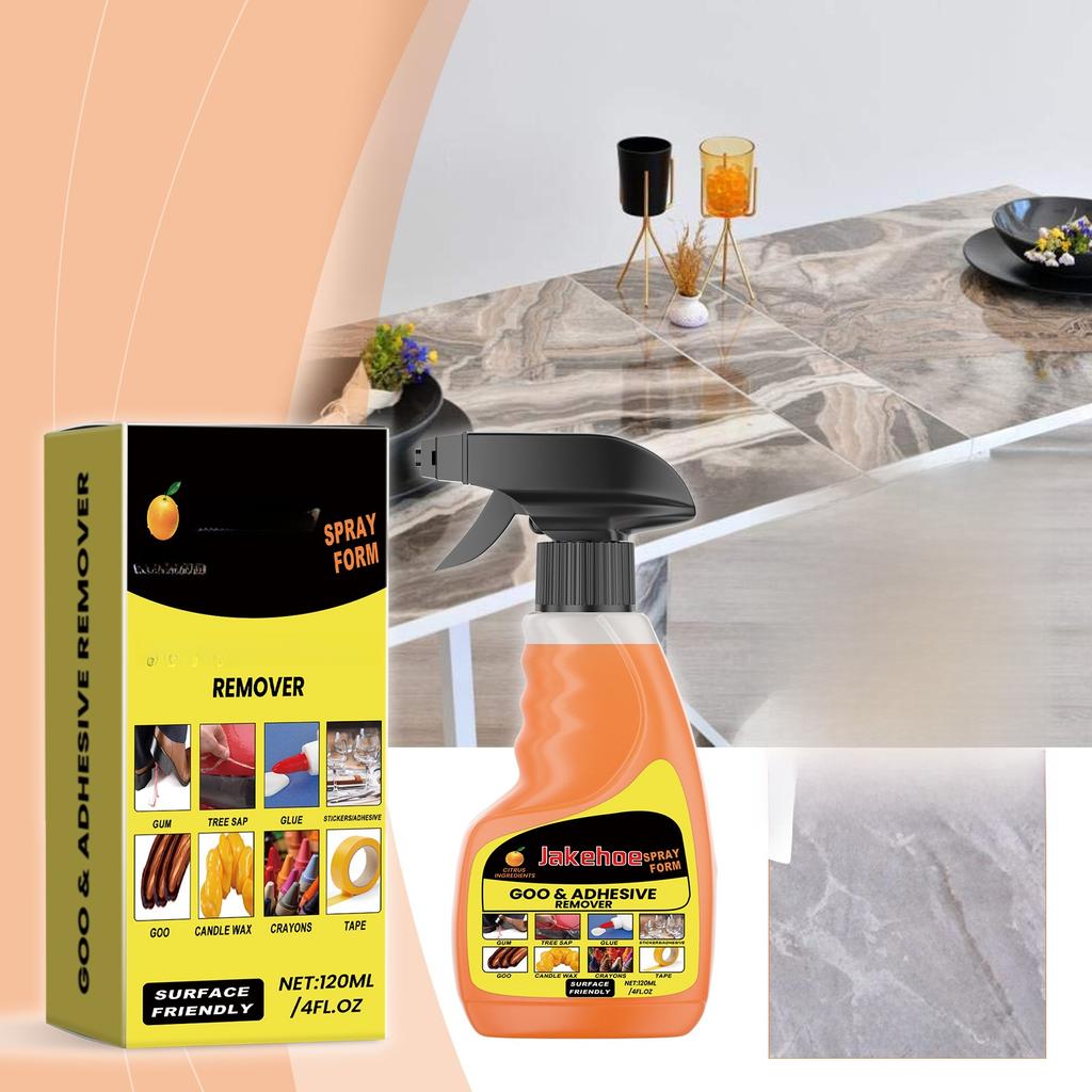 Многоцелевой спрей для удаления клея 120 мл Мощный очиститель остатков клея для наклеек, этикеток, лент