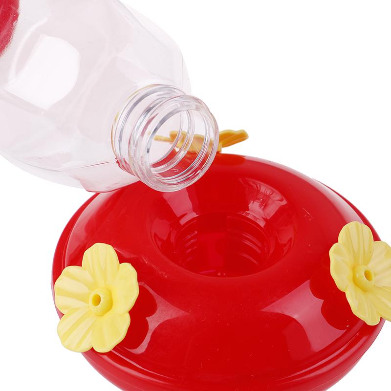 Кормушка для колибри в бутылке для сада на открытом воздухе из пластика для цветов и железного крючка