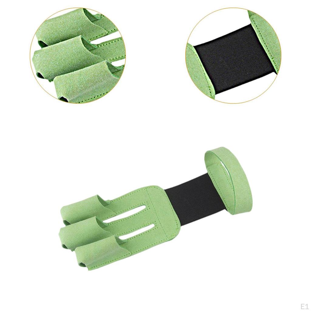 Archery Gloves Youth Men Training Tool Protect Adjustable Three Finger Guard