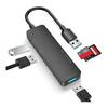 USB 3.0 Хаб Питание от шины LUONOCAN Маленький Тонкий USB-адаптер USB3.0/2.0 Порты TF/SD Картридер Расширение Мульти-Хаб, Совместим с PS3/4/5 Pason и т.д.