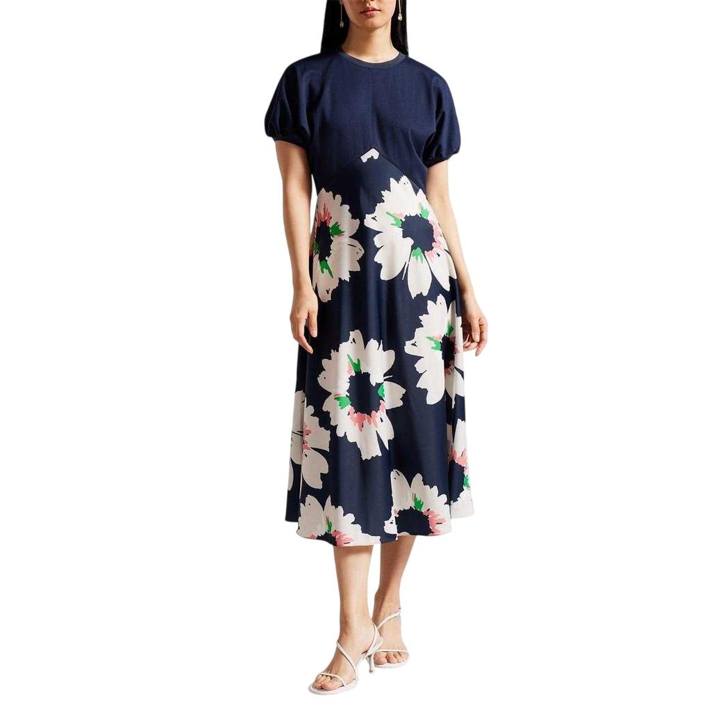 Ted Baker Womens/Ladies Floral A-line Puff Sleeve Midi Dress