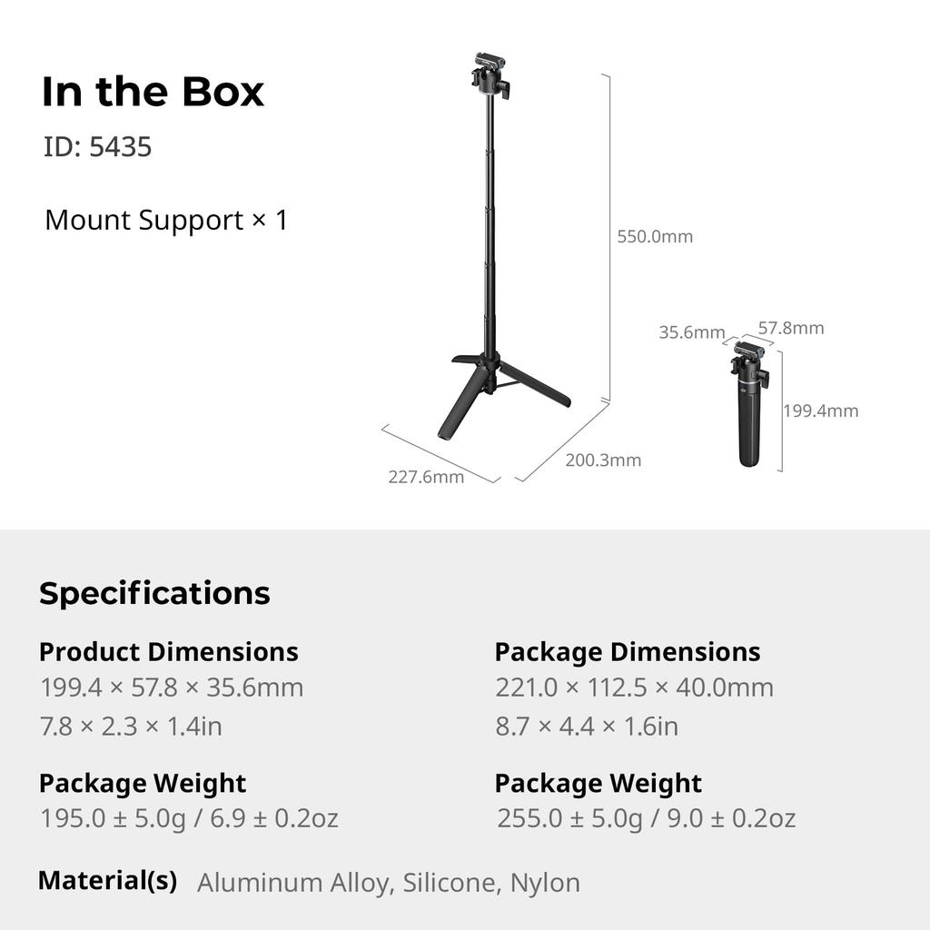 SmallRig Action Camera Selfie Stick Tripod 5435