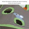 Hide and Seek Mouse Cat Toy 9 Holes Interactive Pet Cat Teaser Trainning with Bell Ball Folding