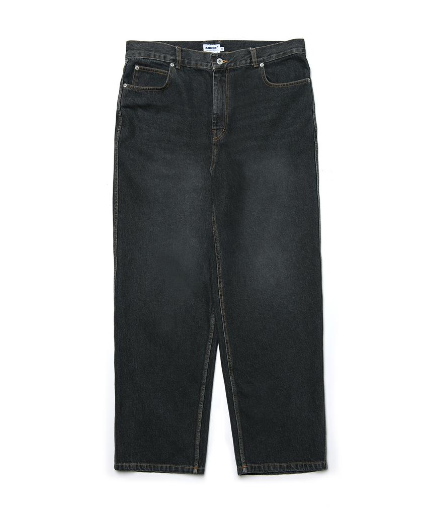 ANNOT Stone Washed Denim Pants Snow Black