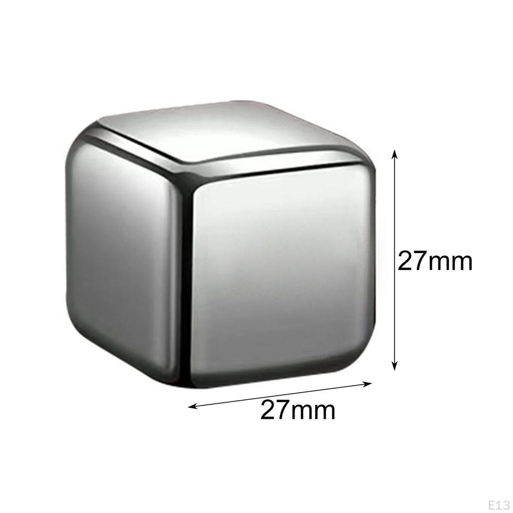 Набор кубиков для охлаждения напитков из нержавеющей стали премиум-класса с подносом — идеально подходит для виски, коктейлей и