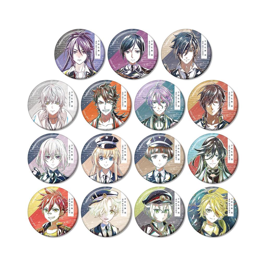 Anime "Touken Ranbu Kai Kyoden Burning Honnoji" Touken Ranbu Kai Kyoden Burning Honnoji Ani Art 2nd Edition Trading Can Badges Box of 15