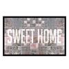[P6545] - Gray 'Sweet Home' Indoor Rug - 60x40 Cm