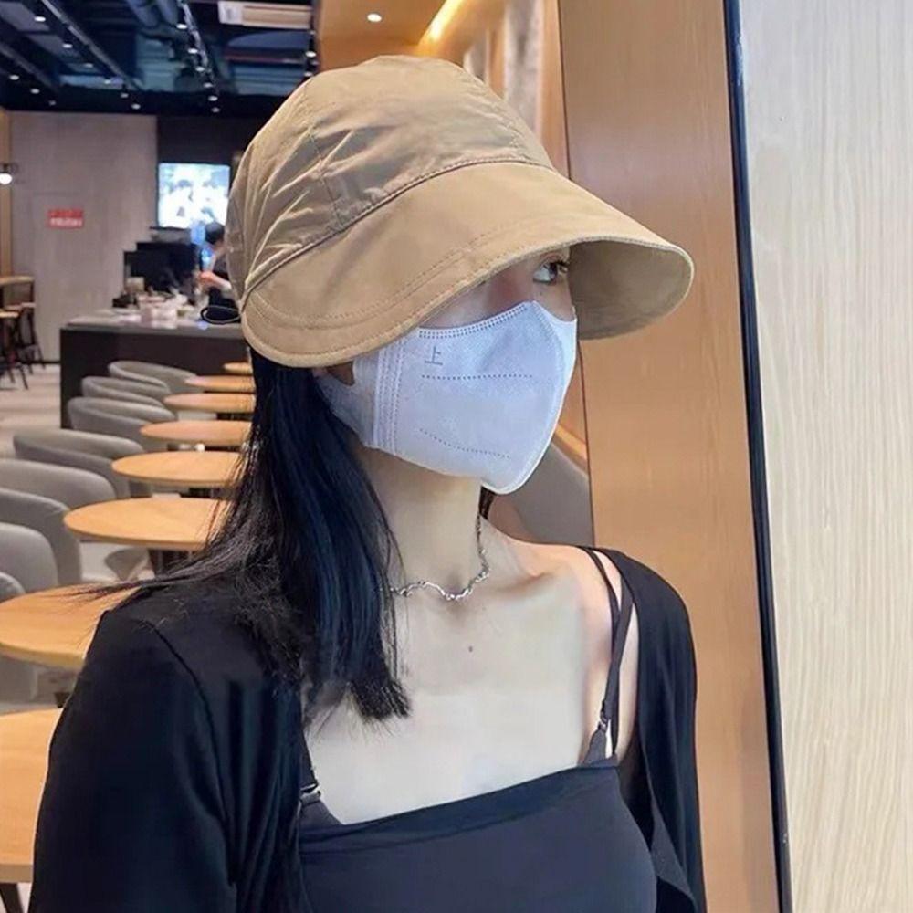 Foldable Beach Caps Wide Brim Bucket Hat Summer Quick-drying Visors Men Women