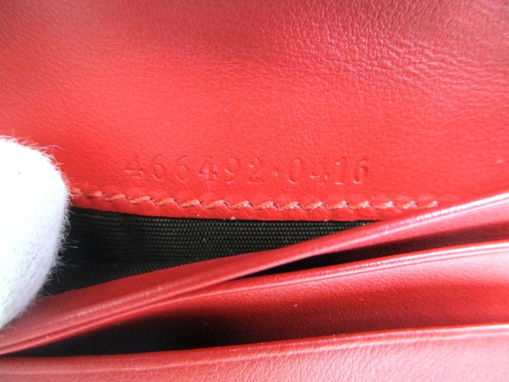 Оригинальный кошелек GUCCI GG Marmont из красной кожи, складной, компактный, #b272. Открытая коробка