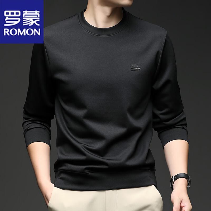 ROMON Men's Casual Crew Neck Long Sleeve Pullover Sweatshirt