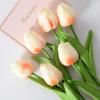 5Pcs Artificial Tulip Flowers Pink White Tulips Fake Flowers Bouquet Wedding Garden Decoration Home Vase Decor Plants Mother's Day Gift