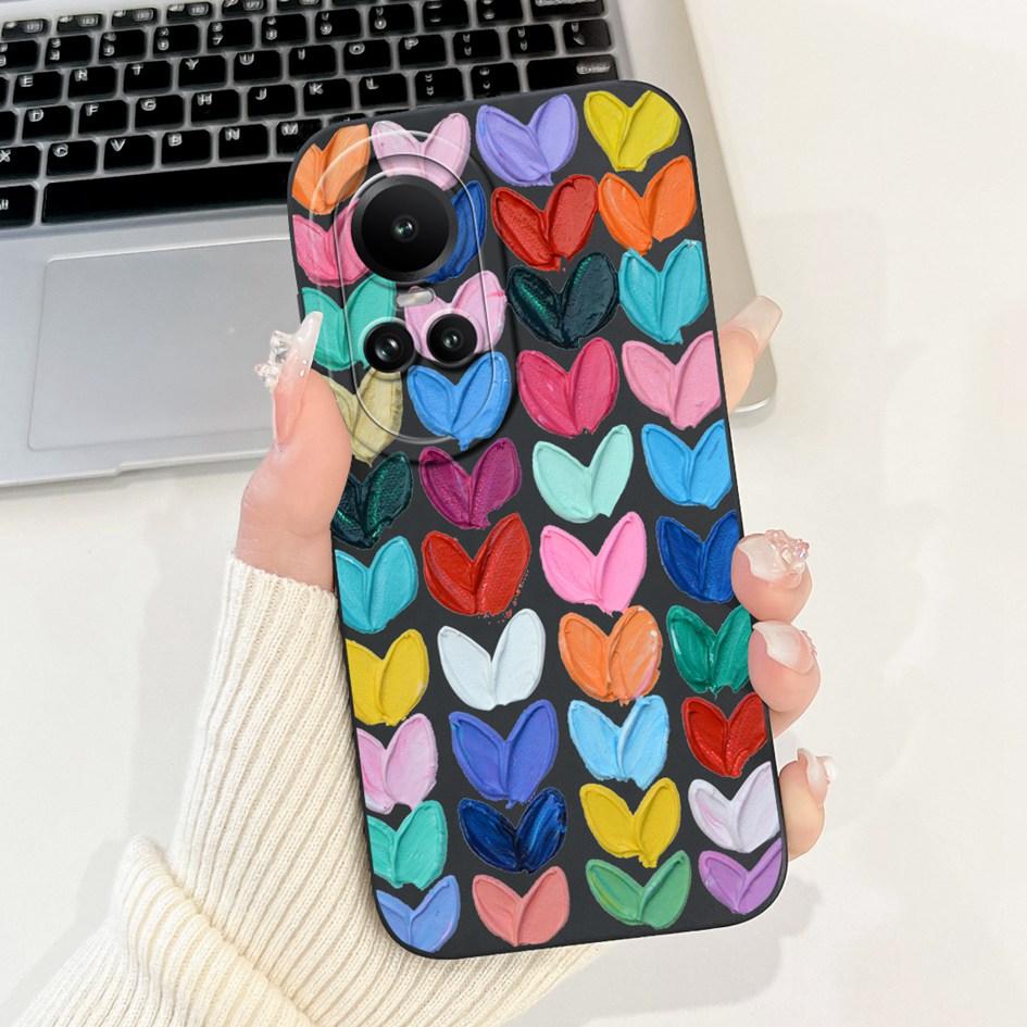 Чехол для OPPO Reno 10 CPH2531 Reno10 5G Чехол Модный Цветок Ромашки Защита Камеры Мягкий Чехол Для OPPO Reno 10 Pro CPH2525 Coque
