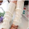 Korean Style Thick Wool Knit Leg Warmers and Scrunch Socks with Cable Knit Design for Women
