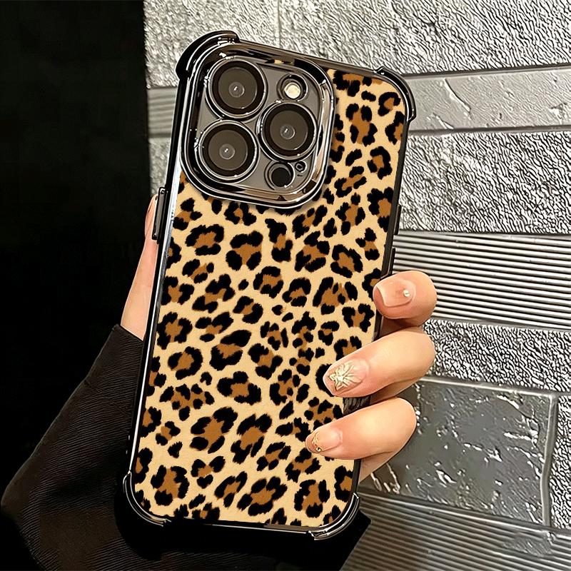 Классический ретро леопардовый принт, мягкий чехол для телефона для iPhone 15 16 17 Air 14 Pro Max 16E Plus 13 12 Mini, покрытие, противоударный Fundas