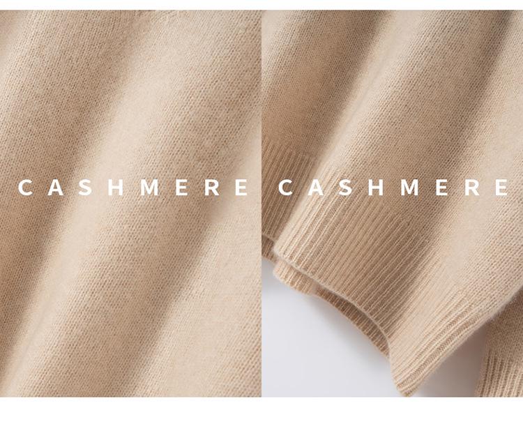 Women's V-neck Cashmere Sweater - 2026 Autumn/Winter, Gentle Style, Loose, Slimming, Thick Base Layer Pullover.