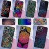 Чехол для телефона с мандалой для iPhone 16 15 14 13 12 11 Pro Max 12 13 mini XR 15 16 Plus 16e Защитный корпус