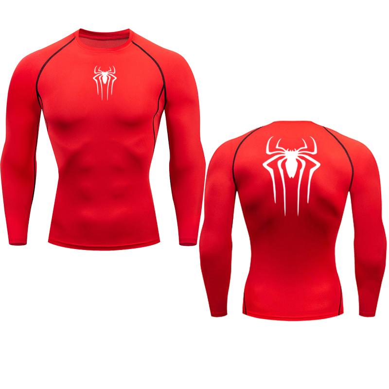 Printed Men's Athletic Compression Shirts Athletic Quick Dry Breathable Rash Guard Athletic Tight Workout Tops Summer Men