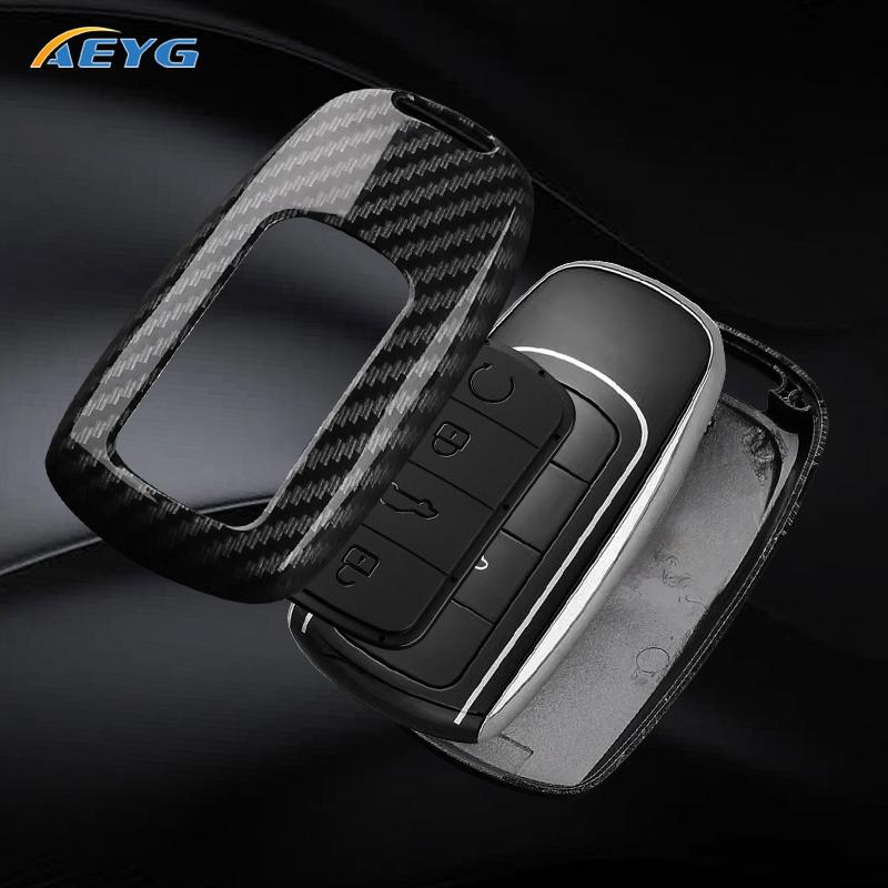 Чехол-держатель для ключа автомобиля из углеродного волокна ABS для Chery Tiggo 8 Plus 8 Pro 7 Pro Arrizo 5 Plus Защищенный держатель Аксессуары для брелока Сумка
