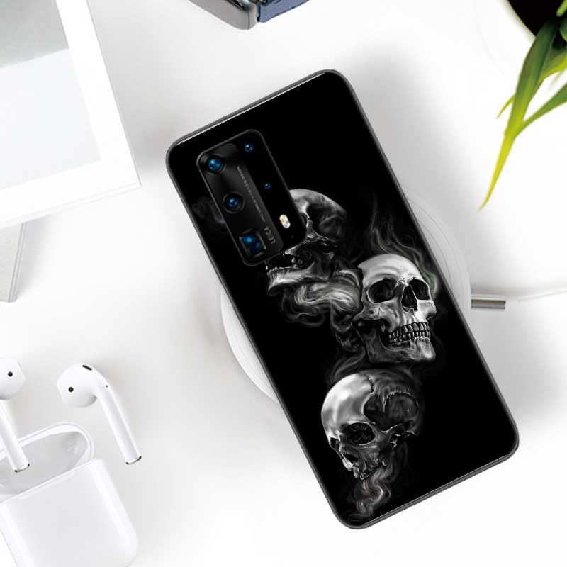 Grim Reaper Skull Skeleton Soft Clear Phone Case For Huawei P30 Lite P10 P20 P40 P50 Pro Mate 40 Pro 30 20 10 Lite Cover Silicon