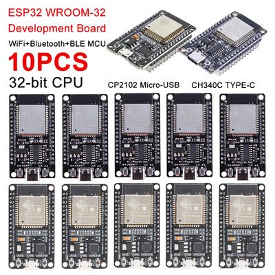 1-10 шт. Плата разработки ESP32 WROOM-32 TYPE-C CH340C/ CP2102 Микромодули WiFi+BT Двухъядерные Беспроводные Модули Сверхнизкого Потребления