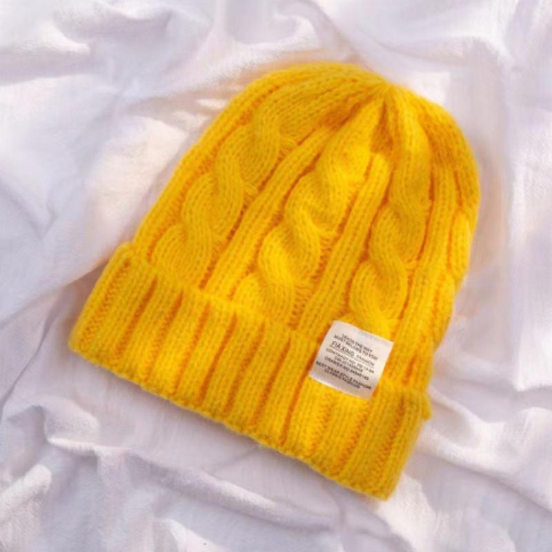 Женская эластичная шапка-бини, зимняя шапка-череп, мягкий повседневный головной убор, универсальная мода, удобная теплая шапка