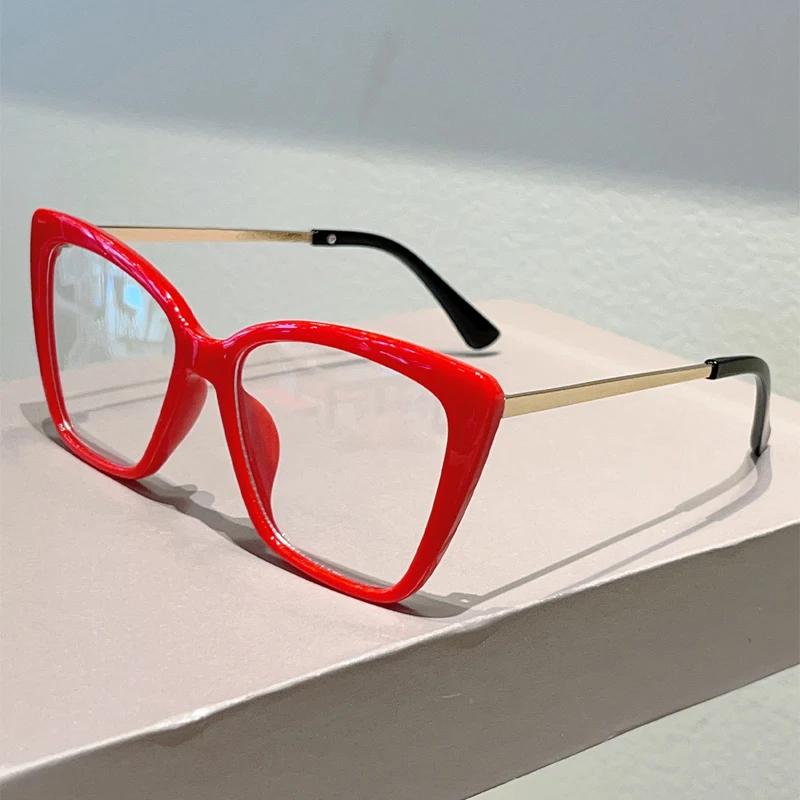 Оверсайз очки «кошачий глаз» женские модные винтажные дизайн блокирующие синий свет оптические оправы трендовый брендовый дизайн очки