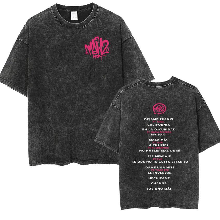 Lit Killah Gothic Album Merch Vintage Washed Double Sided Tshrit Men Women Cozy Short Sleeve Tshrits Teenagers Oversized T Shrit