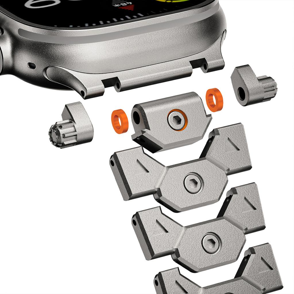 Titanium Color Stainless Steel Bracelet Strap For Apple Watch Ultra 2 49mm Series 10 46mm iWatch 9 8 7 SE 45 44 42 41 40 38mm