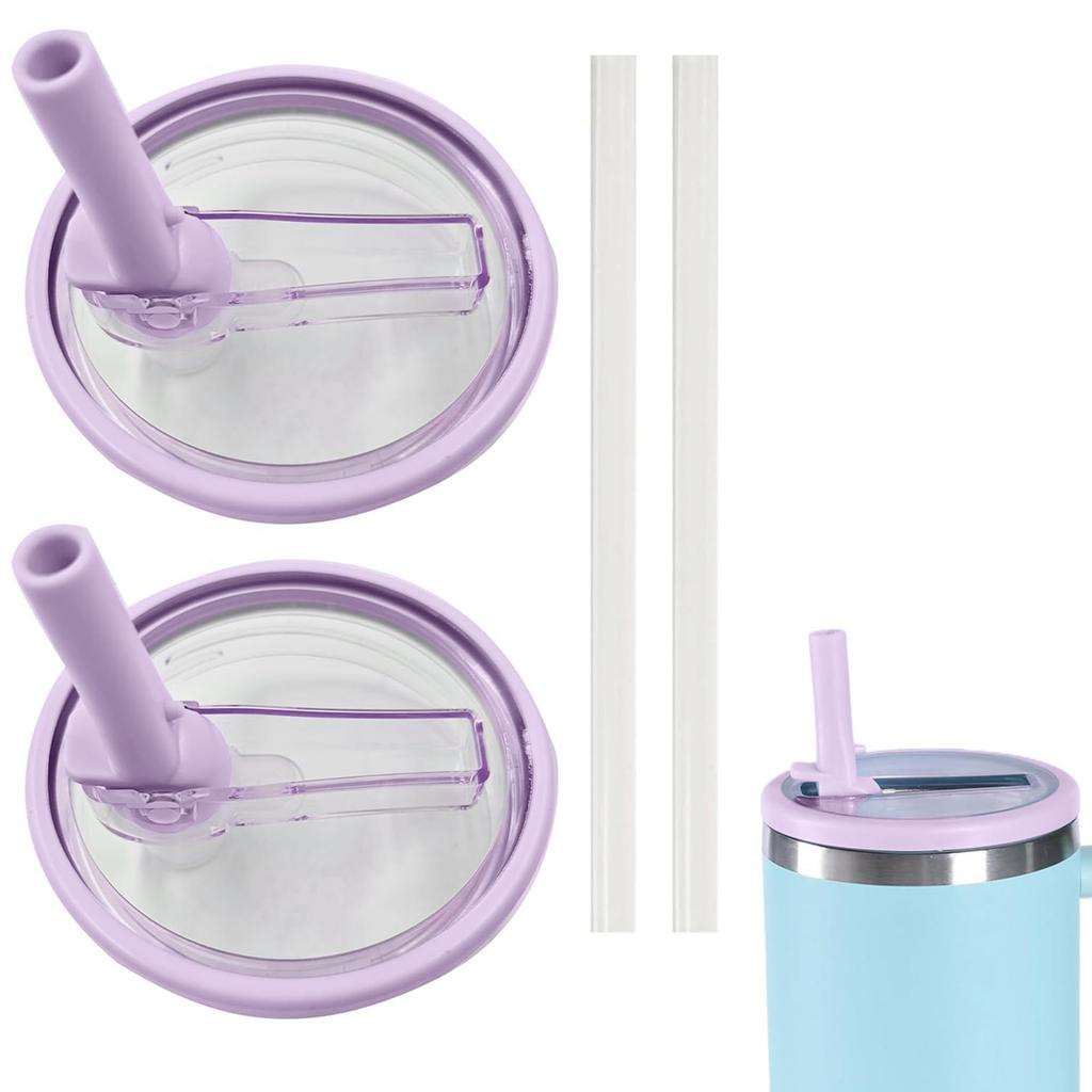 2 упаковки, сменная откидная соломенная крышка для стакана на 40 унций, подходящая для тушителя, устойчивые к разливу крышки стаканов, многоразовая крышка стакана для чашки и