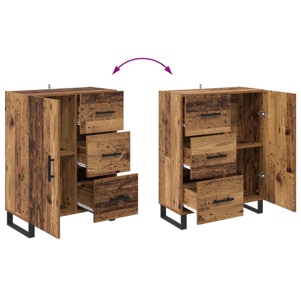 Highboard Reclaimed Wood 69.5 x 34 x 180 cm Particleboard