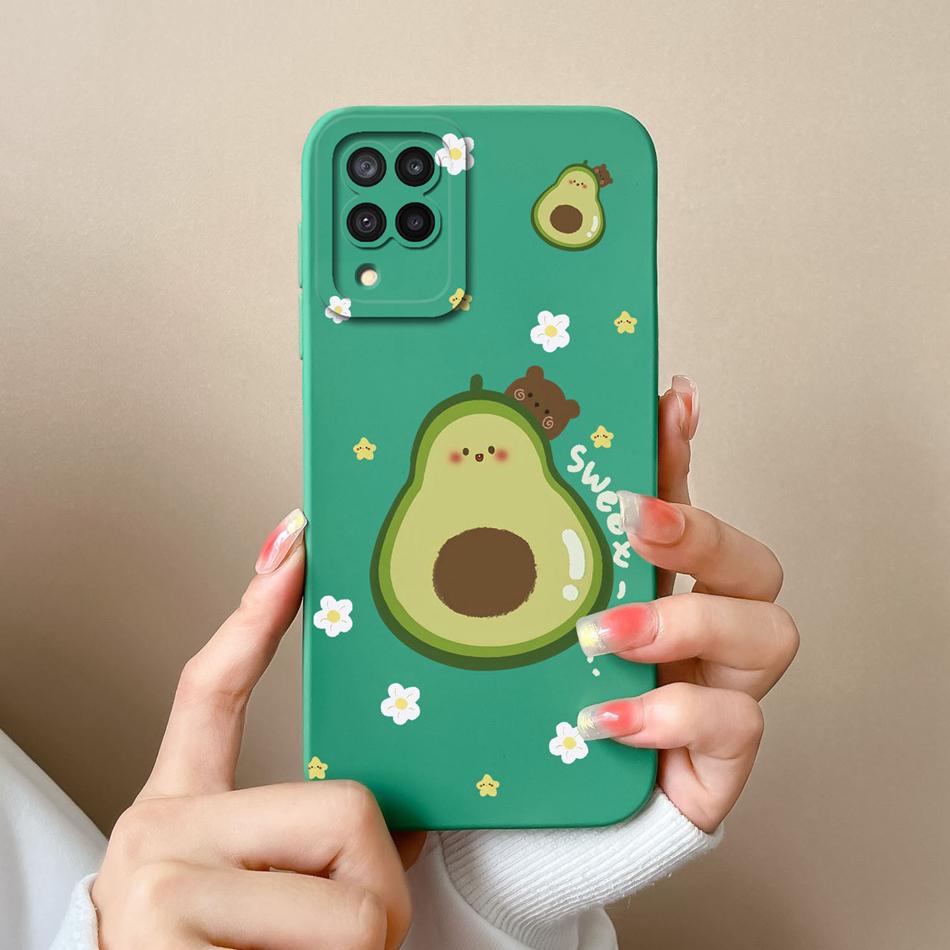 Case For Samsung Galaxy A12 M12 F12 Bear Soft Liquid Silicone Full Coverage Anti Choc Phone Bumper For SamsungA12 A M F 12 Funda