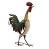 Rooster Statue Vivid Colors Hand Welding Lifelike Appearance Durable Metal Rooster Decor for Garden