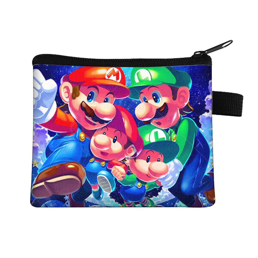 New Super Mario Children'S Change Bag Portable Card Bag Coin Key Storage Bag Cute Storage Bag