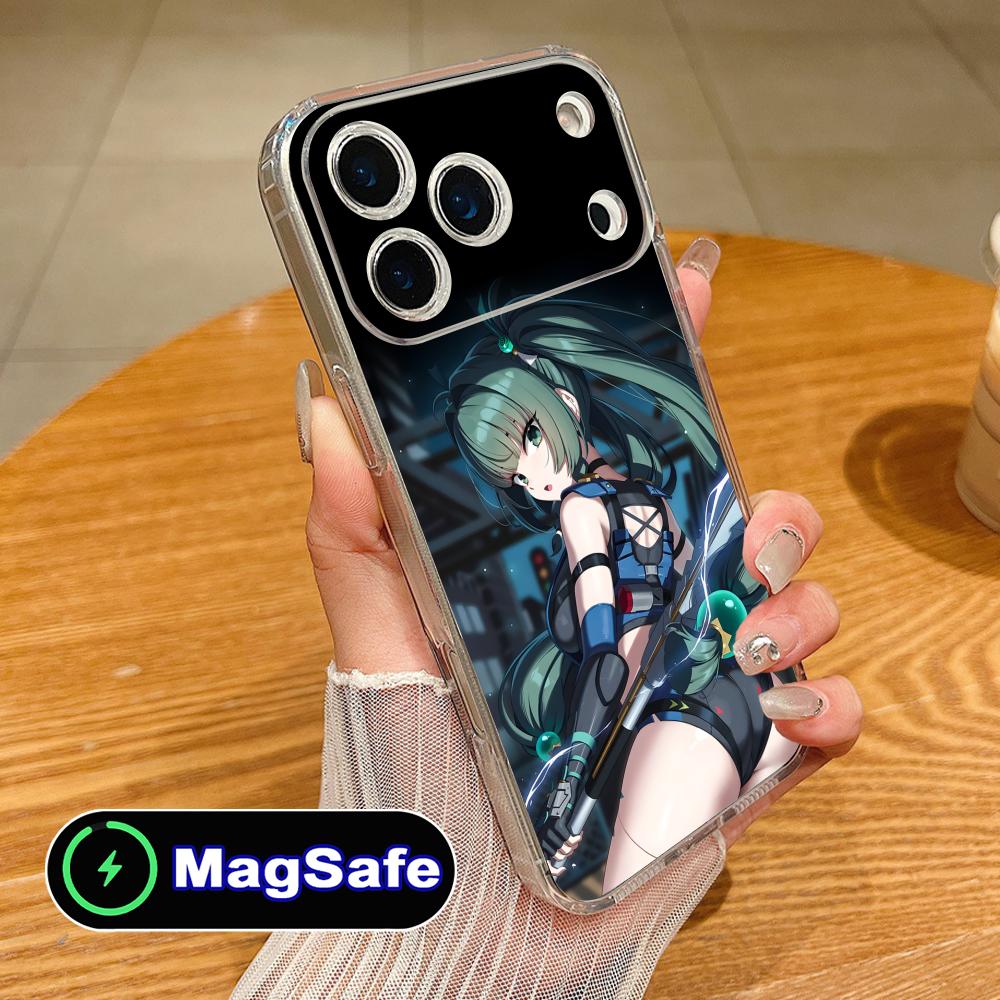 Чехол для телефона Zenless Zone Zero QingYi для iPhone 17 16 15 14 13 12 11 Air Pro Max Plus Mini Magsafe Прозрачный Цветной Чехол Роскошный