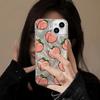 Милый Персиковый Роскошный Блестящий Чехол для Телефона для iPhone 17 Air 16 15 14 11 Pro Max 14 15 Plus X Xs 8 7 Защитные Чехлы
