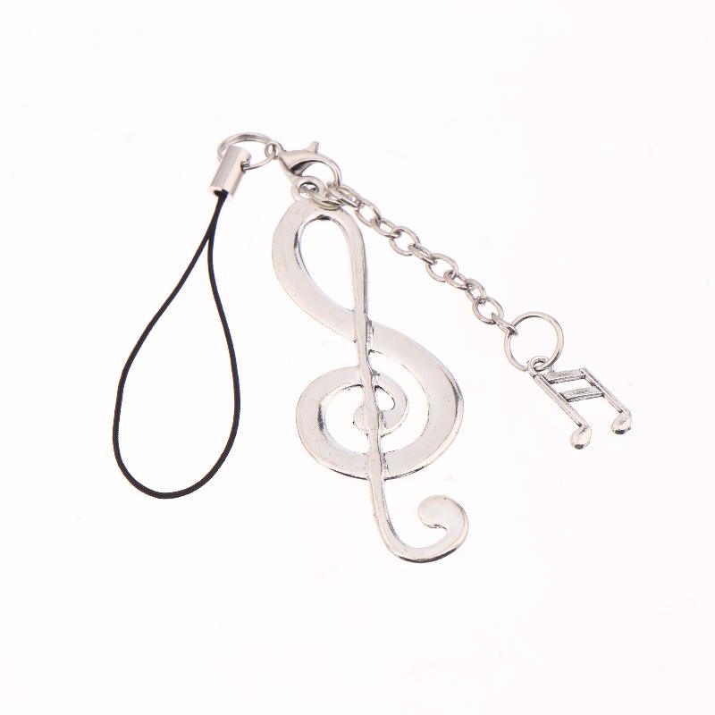 1/2 шт. Y2K Винтажный ремешок для мобильного телефона с музыкальной нотой, модная металлическая цепочка для телефона с музыкальной нотой, брелок, подвеска-шарм, подарки