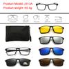 6 In 1 Polarized Sunglasses Men Women Magnetic Clip On Glasses  Optical Prescription Eyeglass Frames Magnet Clips