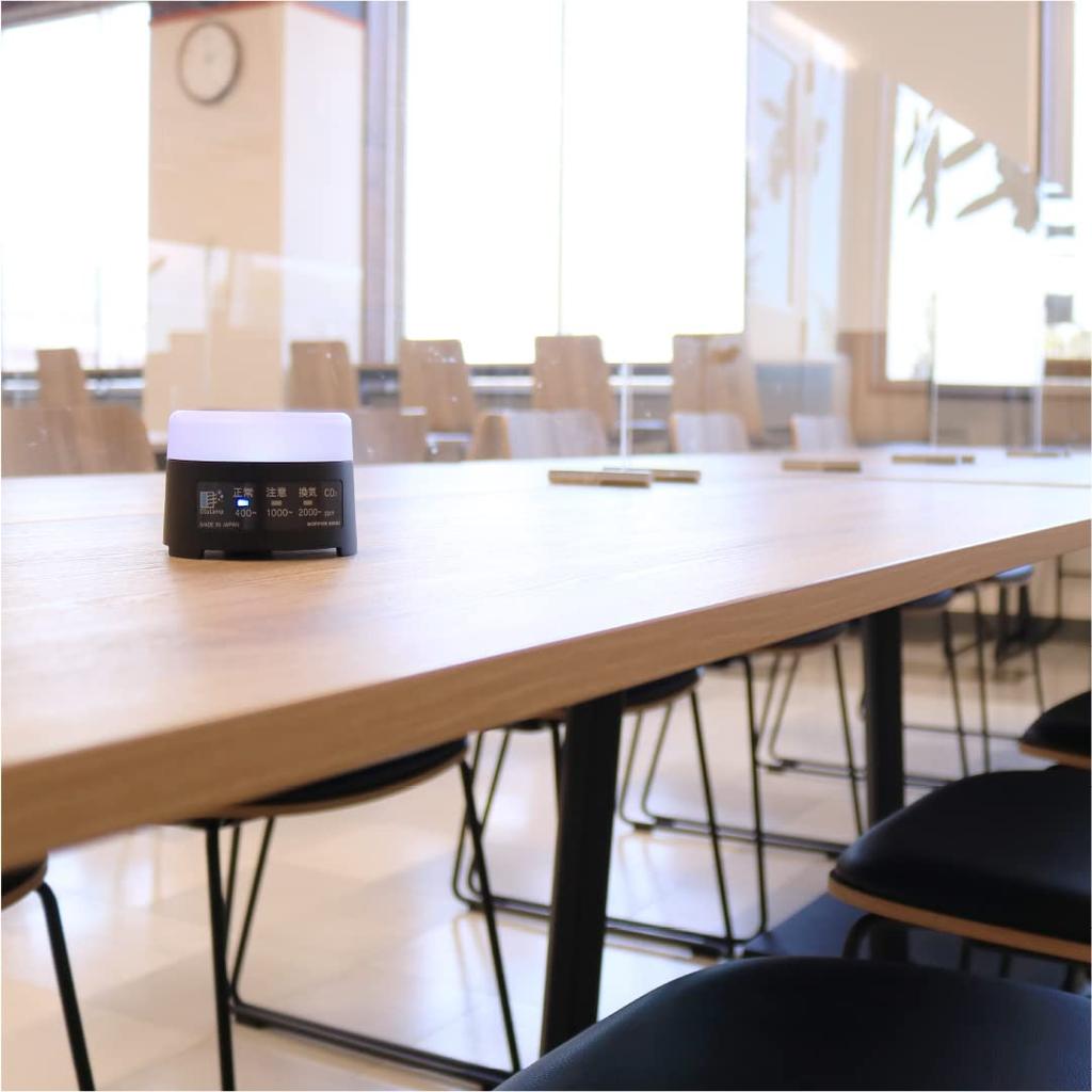 CO2Lamp Датчик CO2 Черный углекислый газ Концентрация CO2 с сигнализацией Высокоточный измерительный прибор Отечественное производство Сделано в Японии Настольный