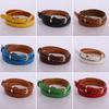 Womens Middle Wide Imitation Leather Waist Belt Lady Ring Buckle Solid Waistband