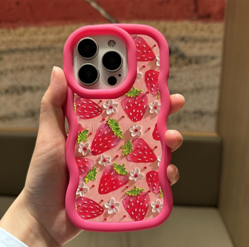 Роскошный чехол с рисунком Цветы и Клубника для infinix hot 60 PRO 50 40i 30i Play Note 40 30 SMART 9 8 Мягкий волнообразный боковой бампер Силиконовый чехол
