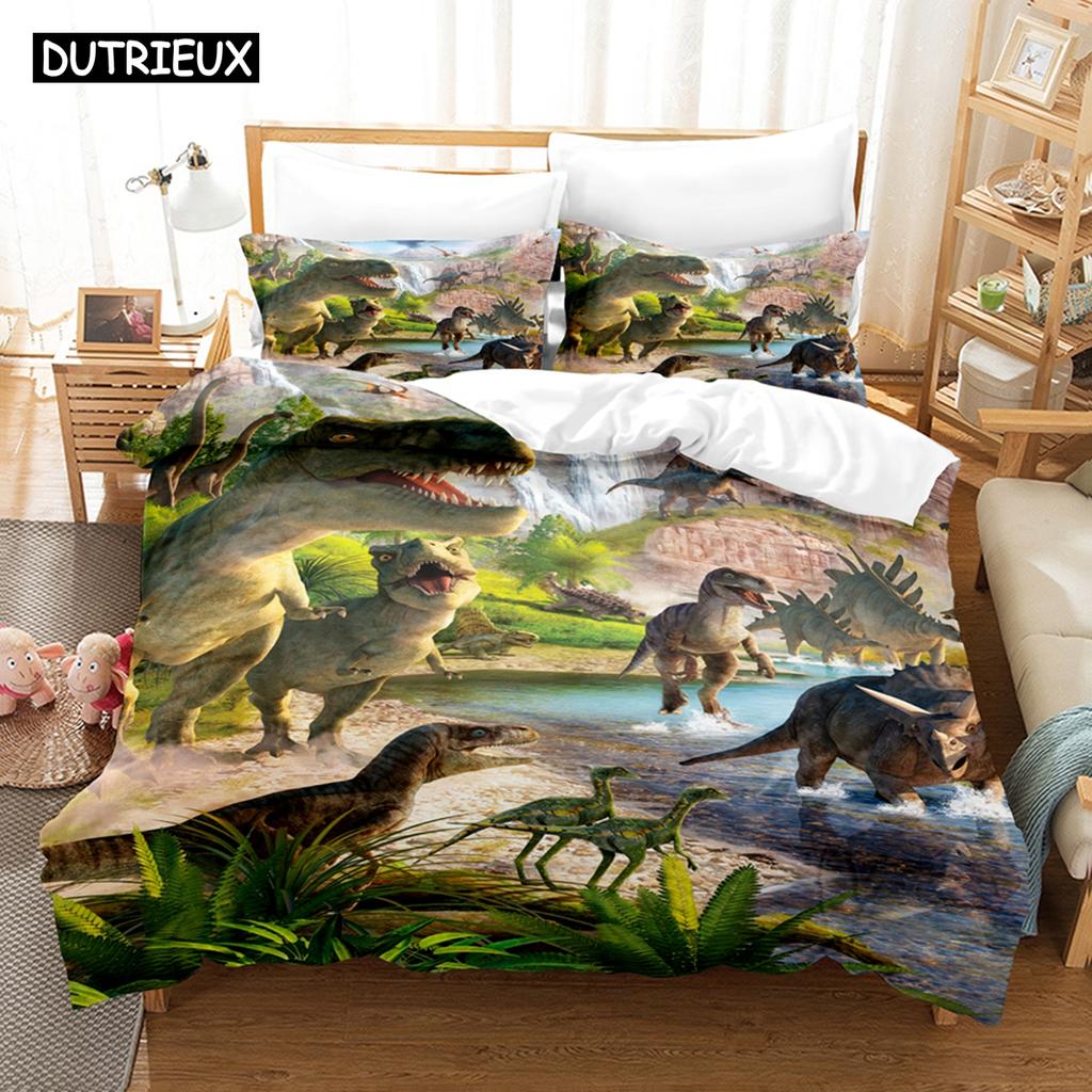 3D The Dinosaur Постельное белье Пододеяльник Комплект с наволочкой Twin Full Queen King Постельное белье Постельное белье