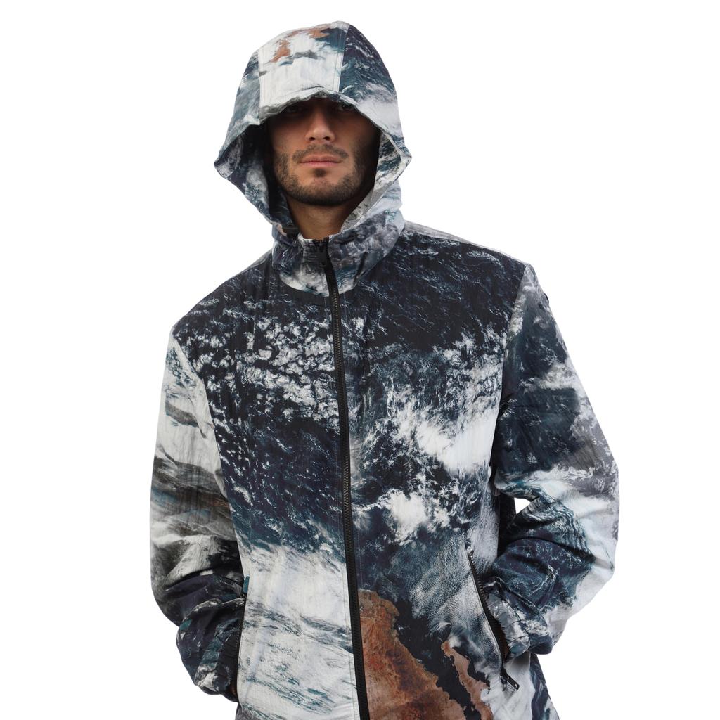 Diesel Mens Earth Hooded Bomber Jacket