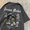 2026 Dream Maker Смелый Узор Скульптуры Футболки Унисекс Винтажные Удобные Повседневная Одежда Футболки для Пары Свободная Футболка с Круглым Вырезом