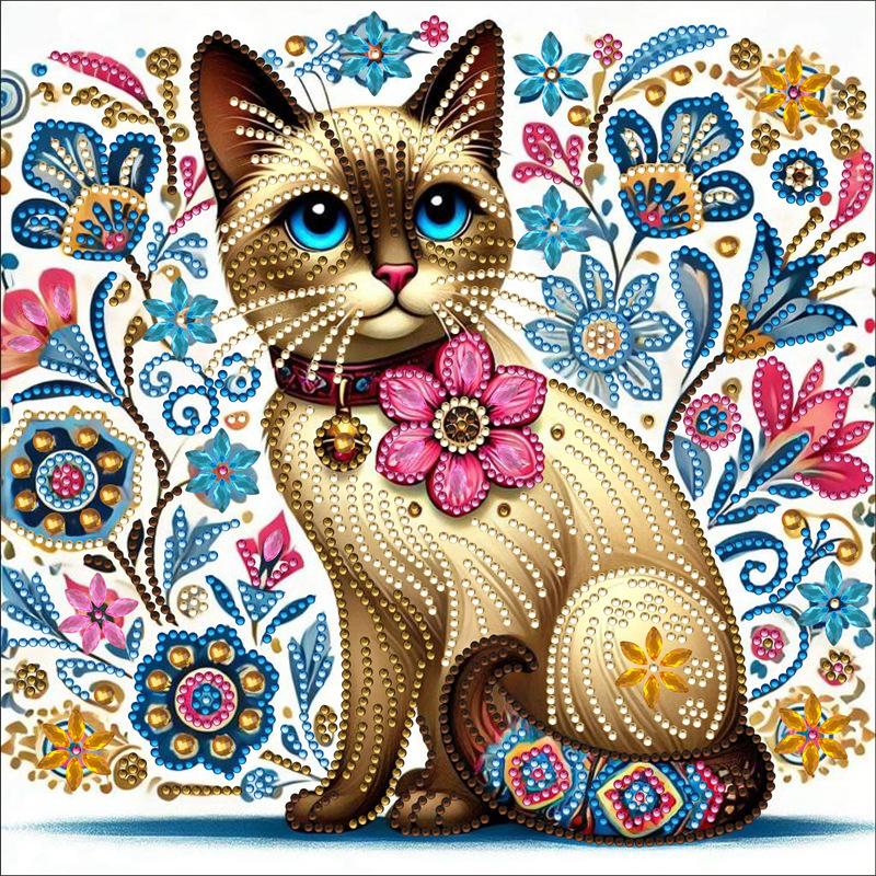 5D Abnormal Diamond Painting Set Kitten DIY Diamond Decorative Painting