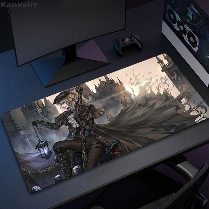Game Bloodborne Large Pc Mousepad Gamer XL Desktop Decoration Computer Table Desk Mat Gaming Mouse Pad x Big Nonslip Carpet