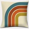 Retro Rainbow Geometric Color Series Pillow Cover Gift Home Office Decoration Bedroom Sofa Car Cushion