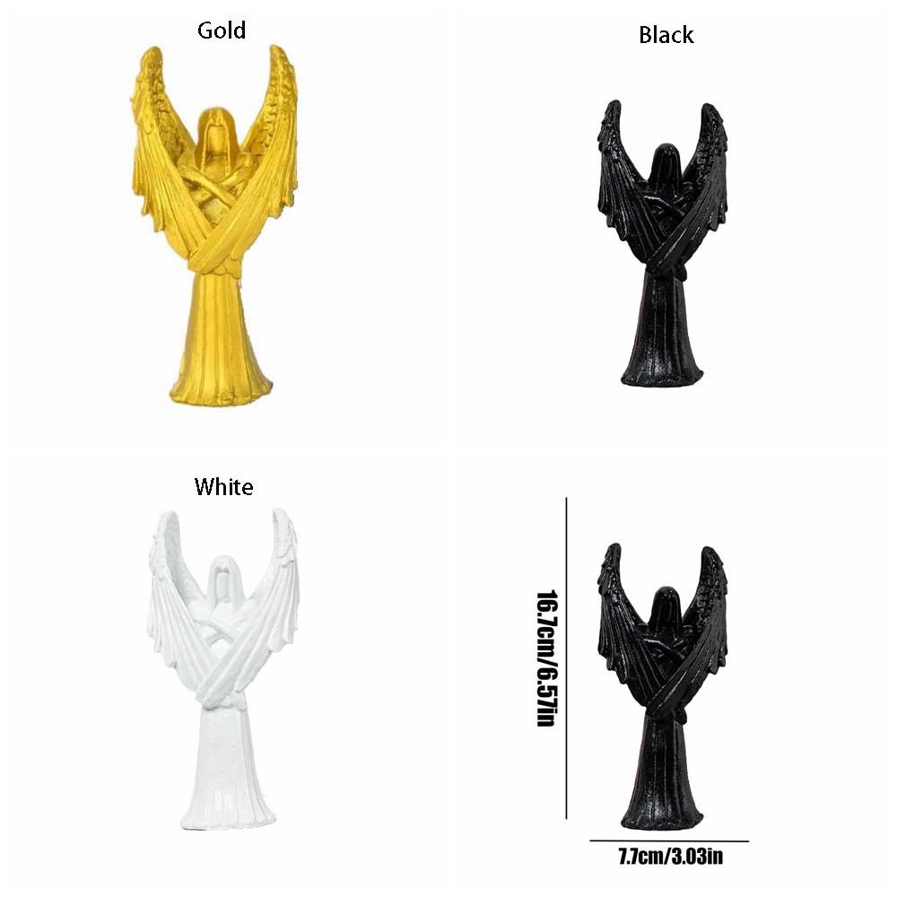 Абстрактное искусство Скульптура Темного Ангела Ручная работа Орнамент Креативная Статуэтка Ангелов на Хэллоуин Настольная
