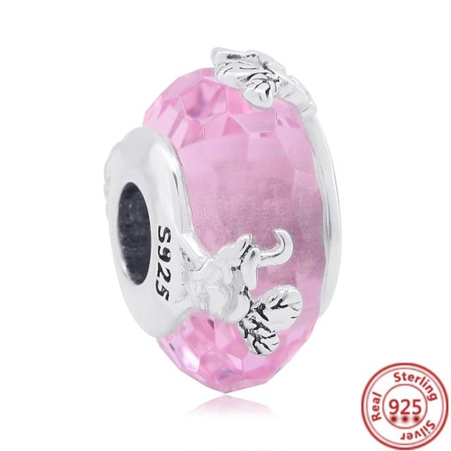 Красочные бусины из муранского стекла, прозрачные бусины в форме пузыря, подходят для оригинального браслета, женские ювелирные изделия из стерлингового серебра 925 пробы